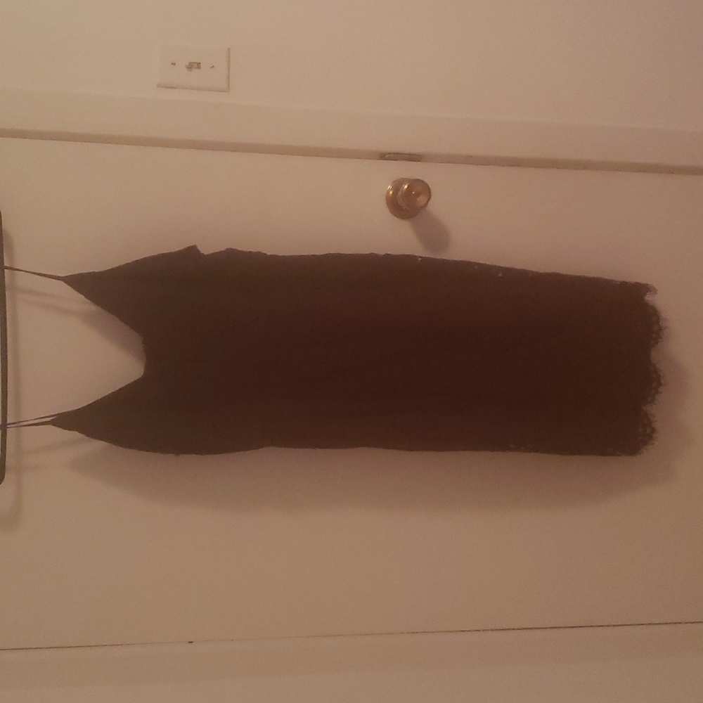 Wine colored lace strap dress